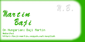 martin baji business card